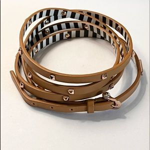 Henri Bendel Wrap Spiked Buckle Bracelet